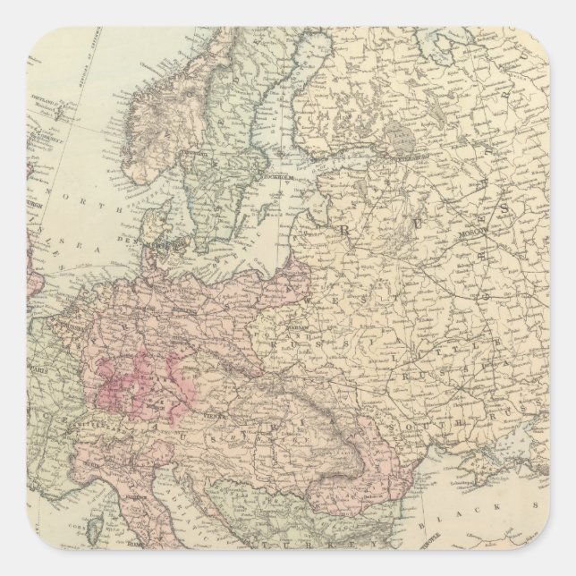 Europe 24 square sticker (Front)