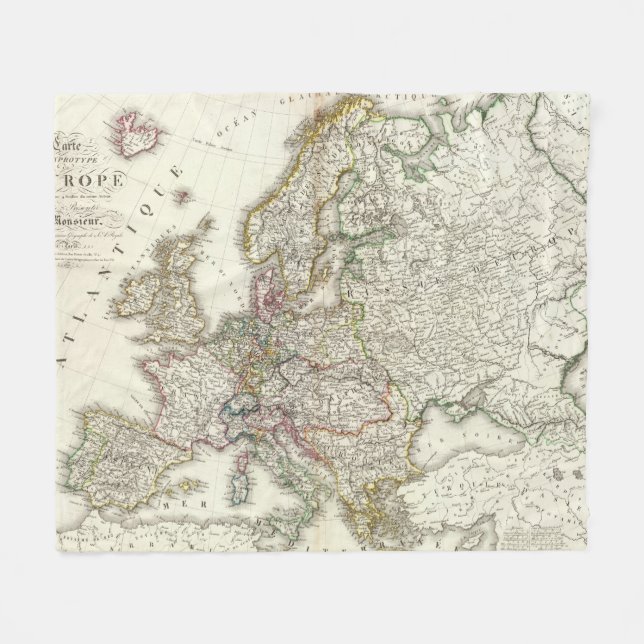 Europe 3 fleece blanket (Front (Horizontal))