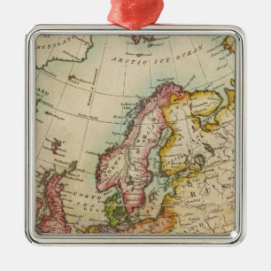 Europe 3 metal tree decoration