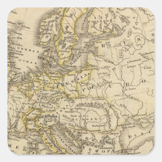 Europe 52 square sticker (Front)