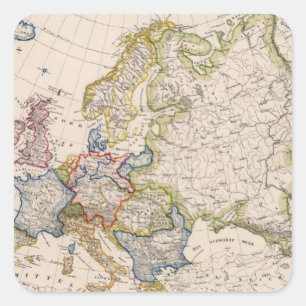 Europe 5 square sticker