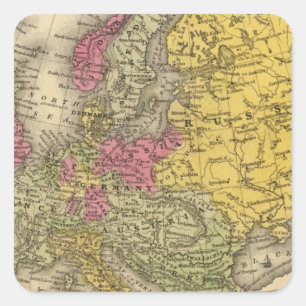 Europe 9 square sticker