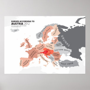 Europe According to Austria Poster