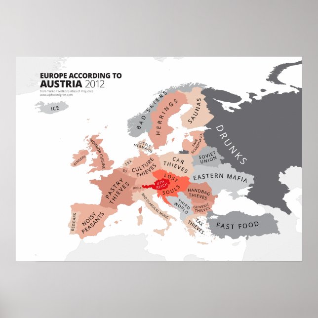 Europe According to Austria Poster (Front)