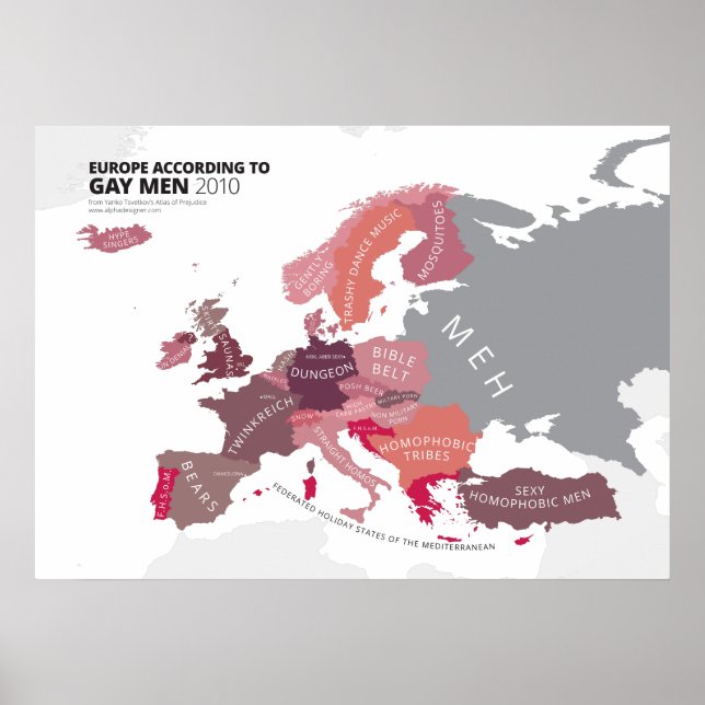 Europe According to Gay Men Poster (Front)