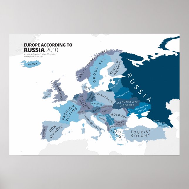 Europe According to Russia Poster (Front)