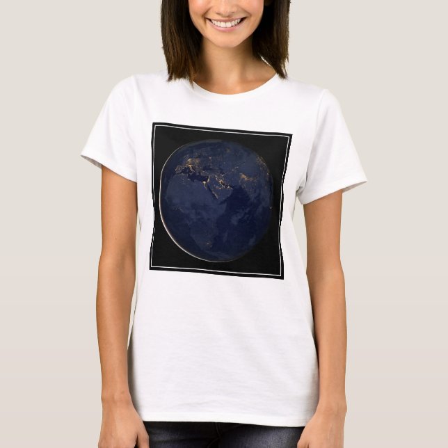 Europe, Africa & Middle East City Lights At Night T-Shirt (Front)