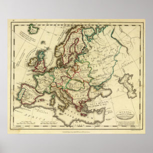 Europe ancient, modern poster