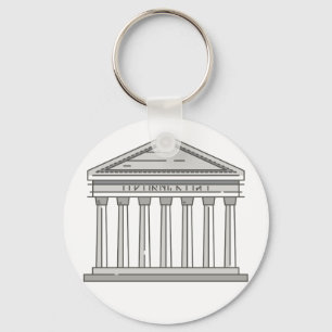 Europe ancient roman pantheon temple WorldLandmark Key Ring