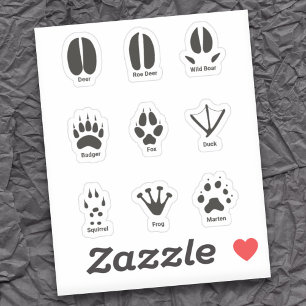 Europe Animal Tracks Set Stickers