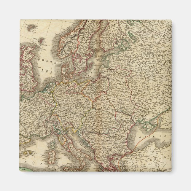 Europe Atlas Map Magnet (Front)