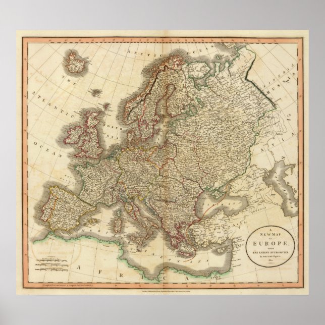 Europe Atlas Map Poster (Front)
