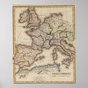 Europe Atlas Map Poster