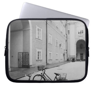 Europe, Austria, Salzburg. Bicycles in the Laptop Sleeve
