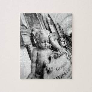 Europe, Austria, Salzburg. Cherub and monument 3 Jigsaw Puzzle