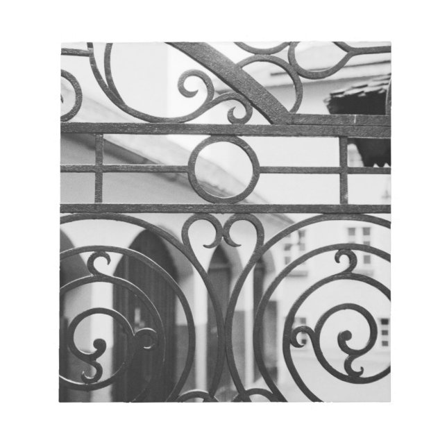 Europe, Austria, Salzburg. Detail of metal gate, Notepad (Front)