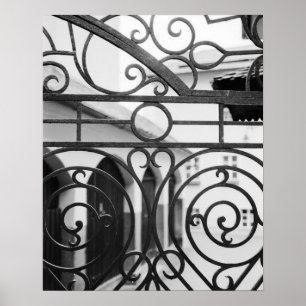 Europe, Austria, Salzburg. Detail of metal gate, Poster