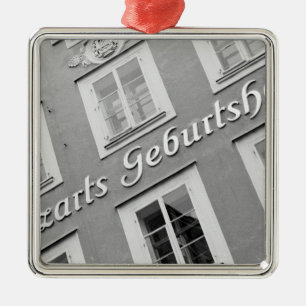 Europe, Austria, Salzburg. Mozart's Birthplace Metal Ornament