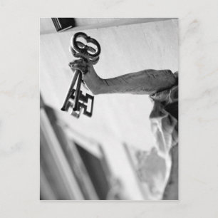 Europe, Austria, Salzburg. Statue with keys 2 Postcard