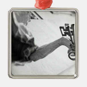 Europe, Austria, Salzburg. Statue with keys Metal Ornament