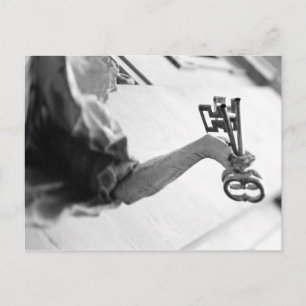 Europe, Austria, Salzburg. Statue with keys Postcard