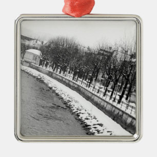 Europe, Austria, Salzburg. The bank of the River Metal Tree Decoration