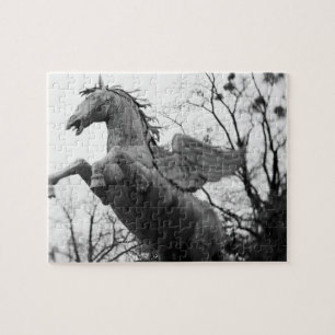 Europe, Austria, Salzburg. Winged horse statue, Jigsaw Puzzle