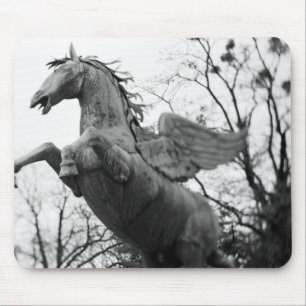 Europe, Austria, Salzburg. Winged horse statue, Mouse Pad