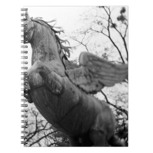 Europe, Austria, Salzburg. Winged horse statue, Notebook