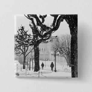 Europe, Austria, Salzburg. Winter, 15 Cm Square Badge