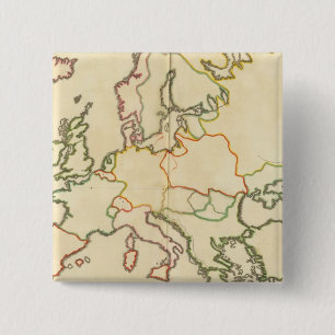 Europe by Religion 15 Cm Square Badge