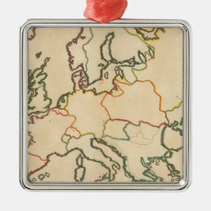 Europe by Religion 3 Metal Ornament