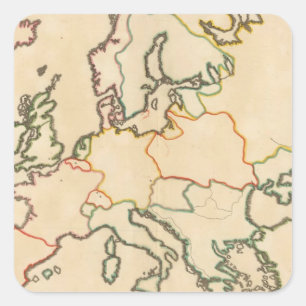 Europe by Religion 3 Square Sticker