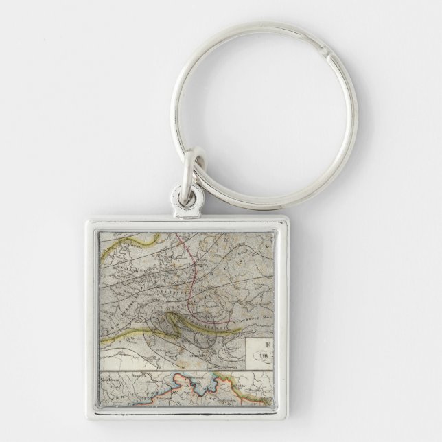 Europe Climate Map Key Ring (Front)