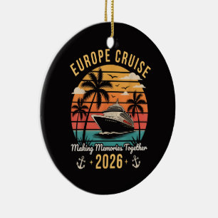 Europe Cruise Squad 2026 Family Matching Vacation Ceramic Ornament