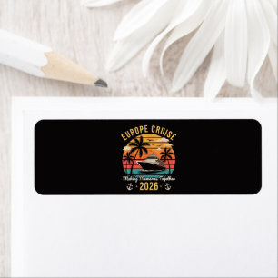 Europe Cruise Squad 2026 Family Matching Vacation Return Address Label