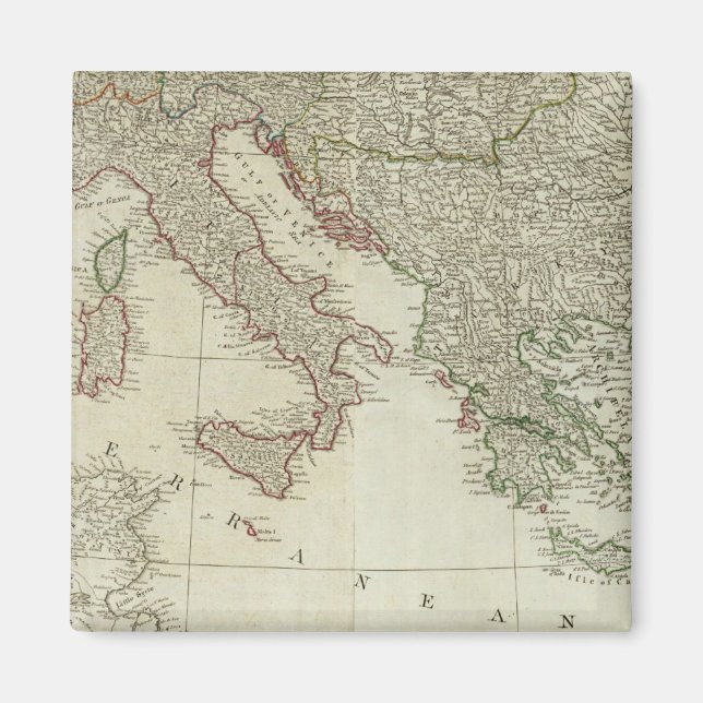 Europe divided into its kingdoms,  empires magnet (Front)