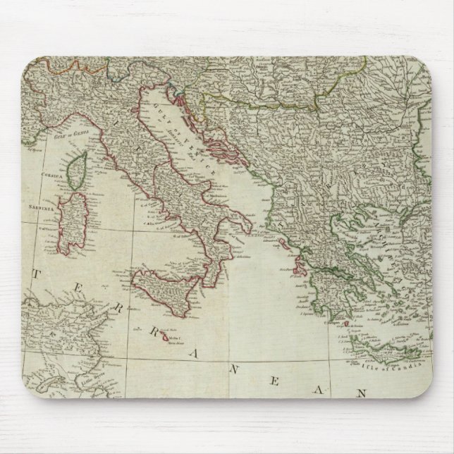 Europe divided into its kingdoms,  empires mouse pad (Front)