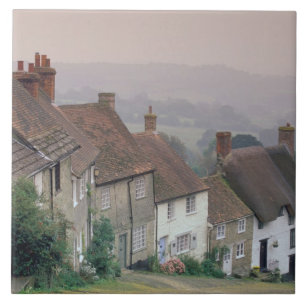 Europe, England, Dorset, Gold Hill, Shaftesbury. Ceramic Tile