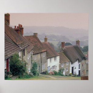 Europe, England, Dorset, Gold Hill, Shaftesbury. Poster