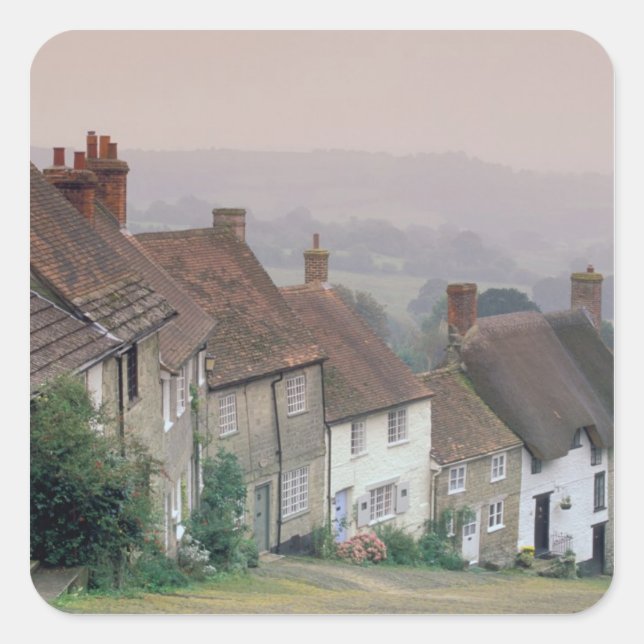 Europe, England, Dorset, Gold Hill, Shaftesbury. Square Sticker (Front)