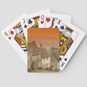 Europe, England, Dorset, Shaftesbury. Gold hill Playing Cards