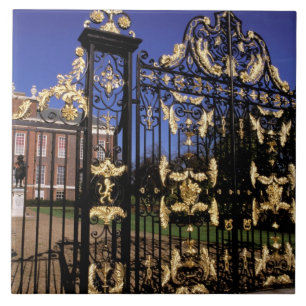 Europe, England, London. Gilded gate outside of 2 Ceramic Tile