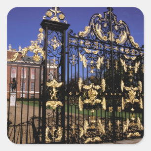 Europe, England, London. Gilded gate outside of 2 Square Sticker