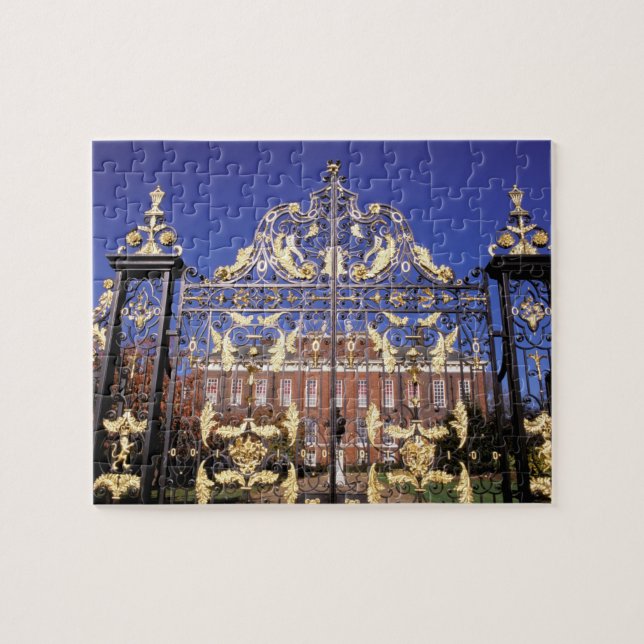 Europe, England, London. Gilded gate outside of Jigsaw Puzzle (Horizontal)