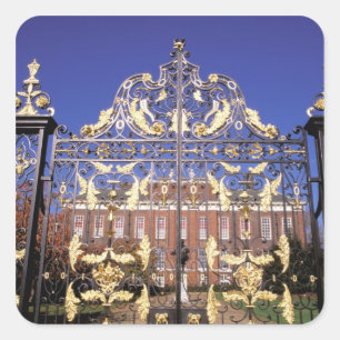 Europe, England, London. Gilded gate outside of Square Sticker