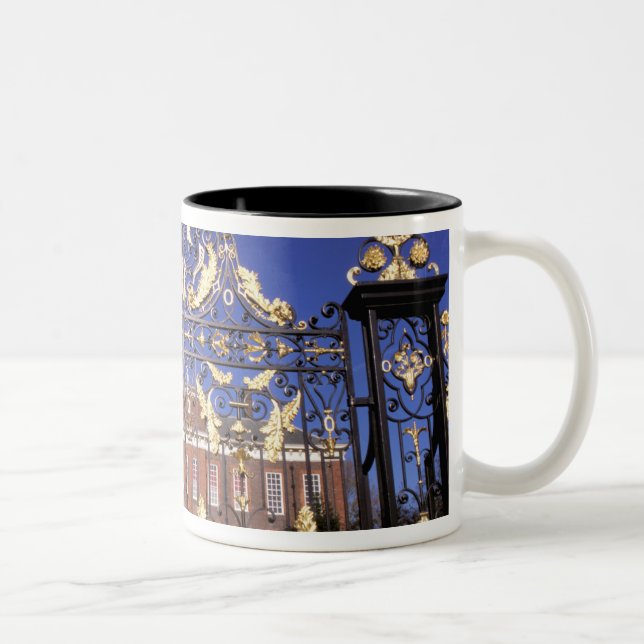 Europe, England, London. Gilded gate outside of Two-Tone Coffee Mug (Right)
