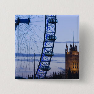 Europe, ENGLAND, London: Houses of Parliament 15 Cm Square Badge