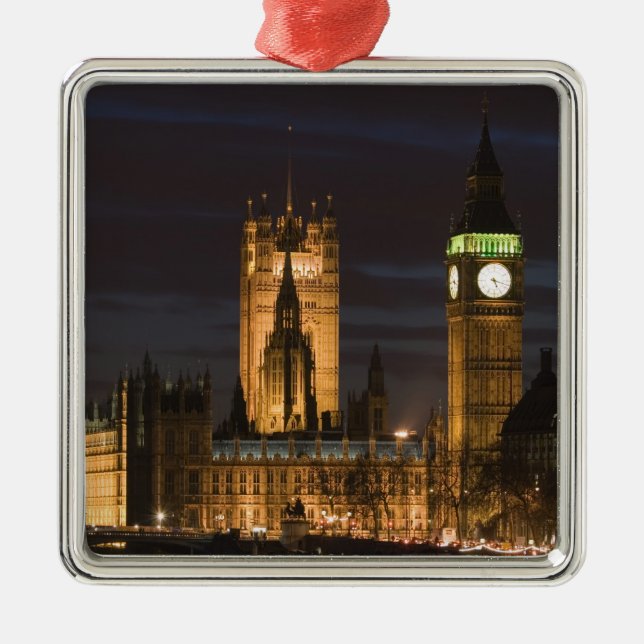 Europe, ENGLAND, London: Houses of Parliament / 2 Metal Tree Decoration (Front)