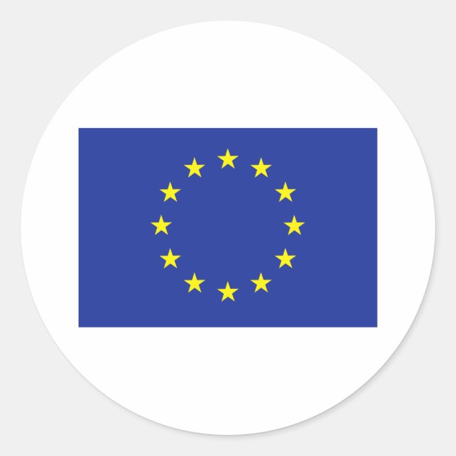 Europe EU European flag Classic Round Sticker (Front)
